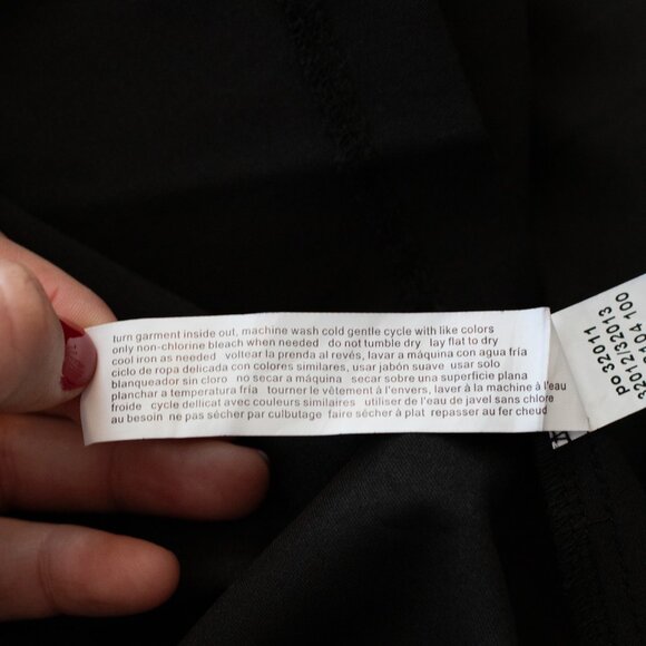 NWT Eloquii Size 14 Black Minidress w/Padded Shoulders and Twist Front - Picture 13 of 13